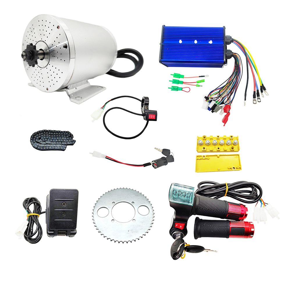 Mid Drive Motor Kit 72V 3000W - Electric Brushless DC Motor Kit Mid-Drive