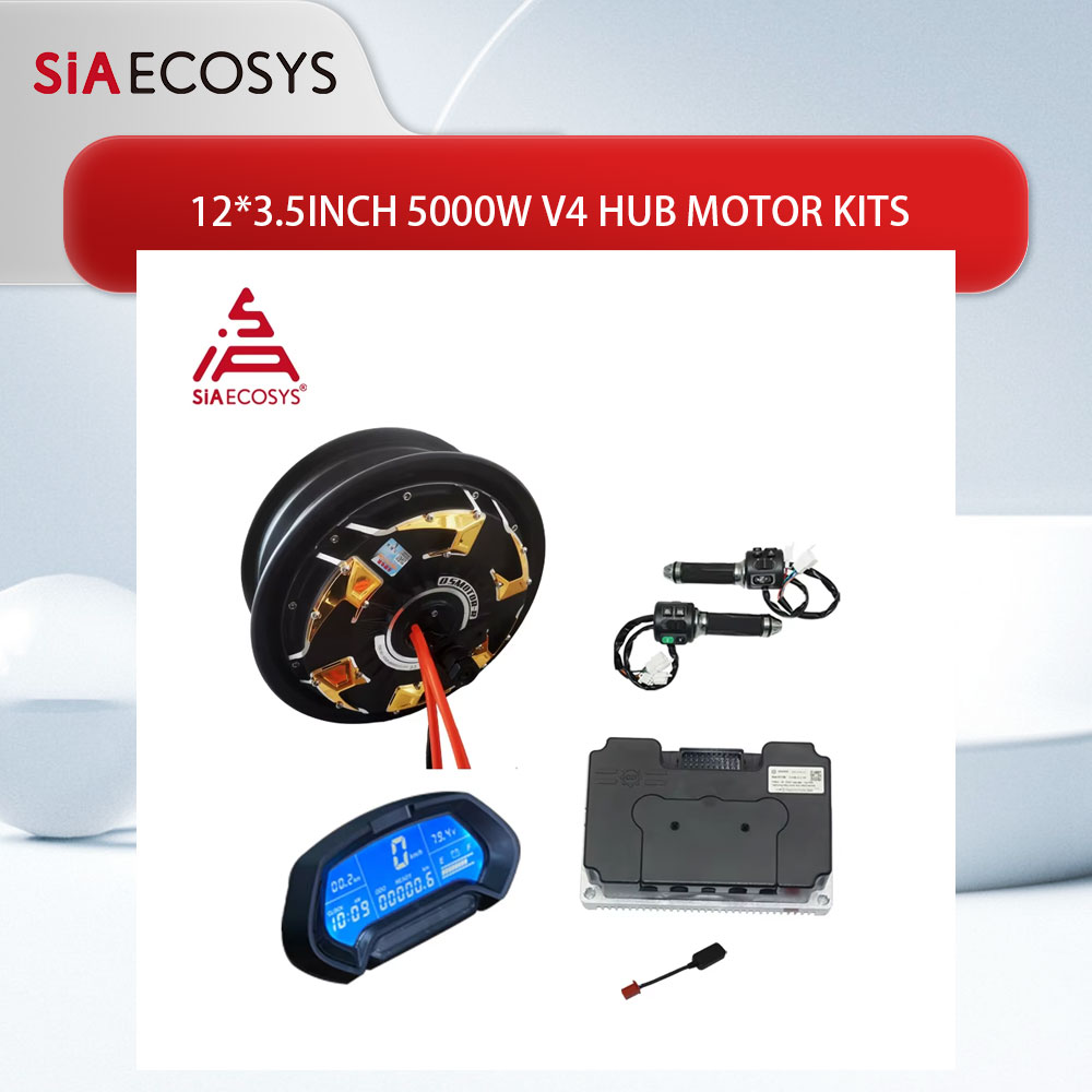 Electric Motorcycle Conversion Kit 72V - QS Motor 12*3.5inch 5000W V4 72V