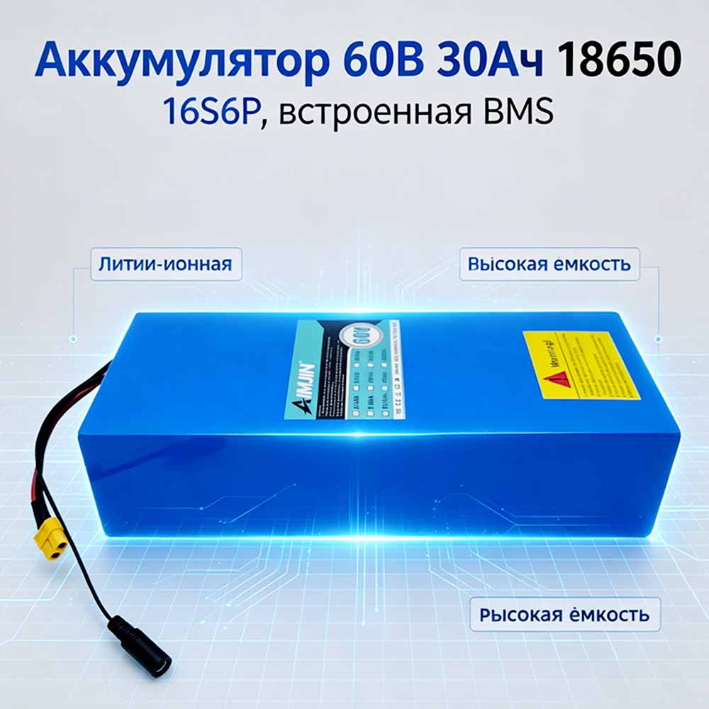 Built-in BMS 18650 16S6P 60V 3 - 60V 30Ah Electric Scooter Battery ulasan dan harga