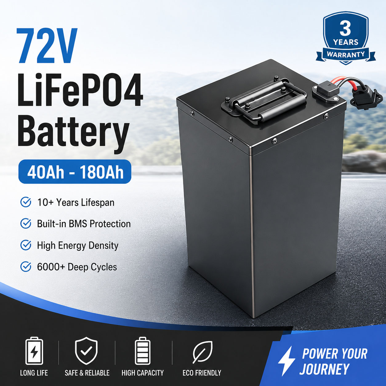 New Energy 72V 40ah 60ah 80ah  - 72V 60Ah Lifepo4 Battery Pack ulasan dan harga