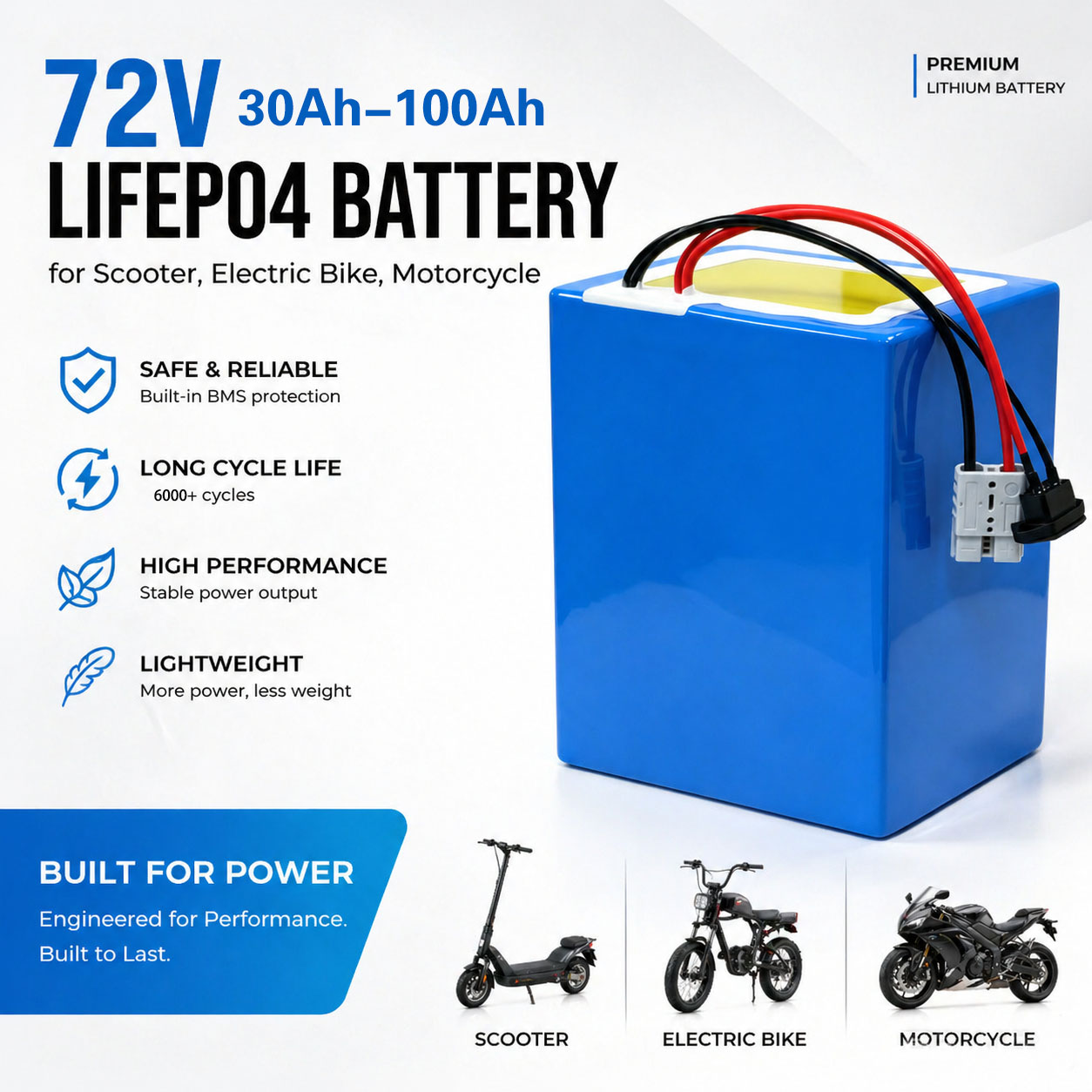 Lithium LiFePO4 72V 50Ah 60Ah  - 72V 60Ah Lifepo4 Battery Pack ulasan dan harga