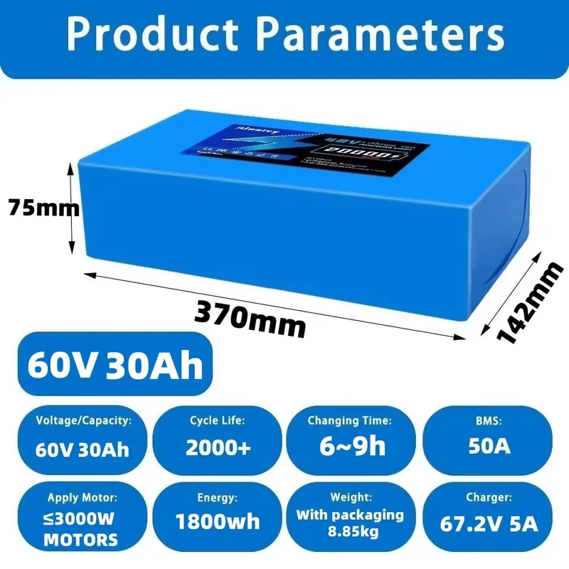 Aleaivy 60V 20AH 30AH 21700 Li - 60V 30Ah Electric Scooter Battery ulasan dan harga