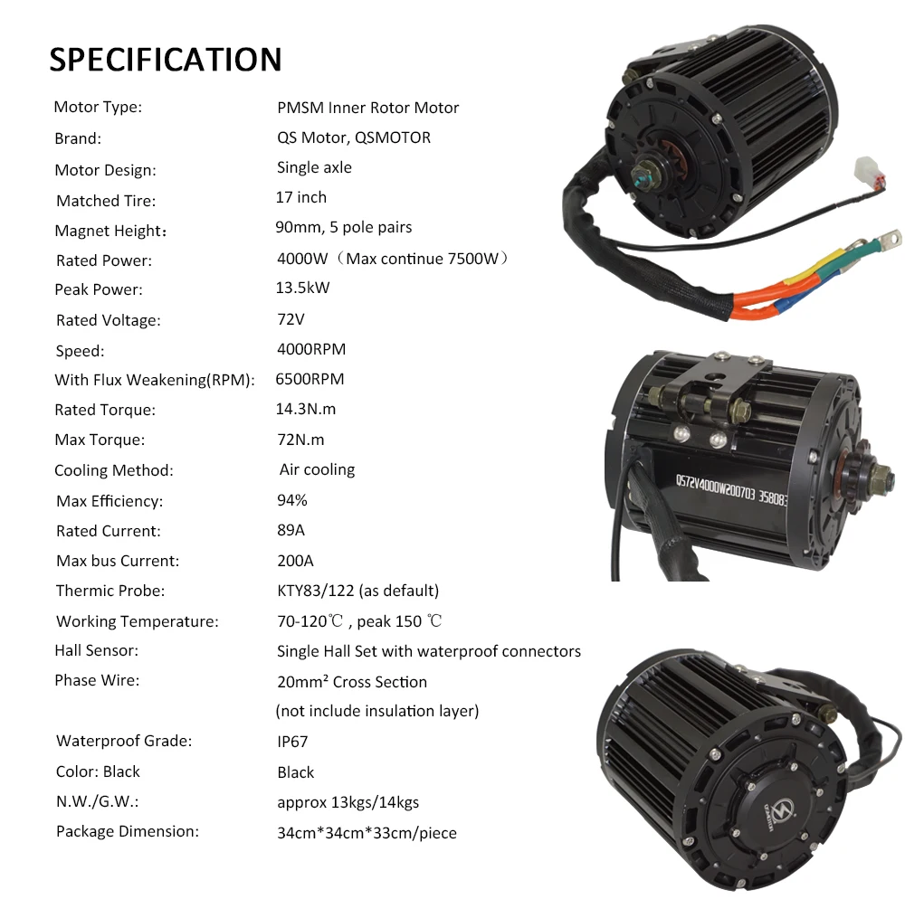 QS138 90H Mid Drive Motor Kit  - Electric Motorcycle Conversion Kit 72V ulasan dan harga